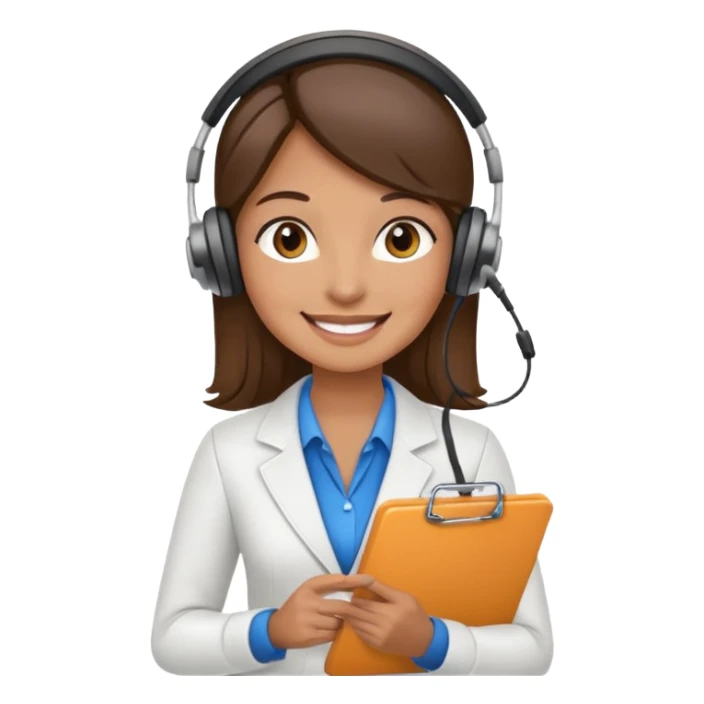 Event Planner Holding A Clipboard And Headset sticker