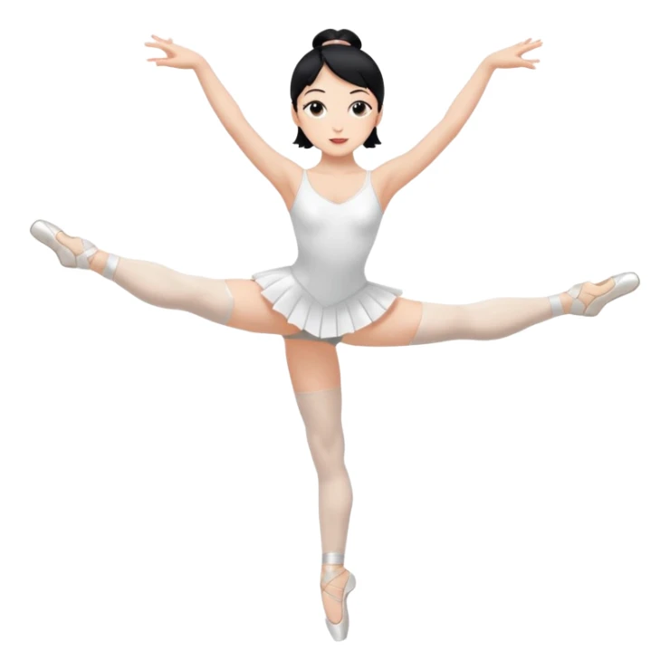 WOMAN BALLET DANCER BLACK HAIR AND NOT IN TUTU sticker