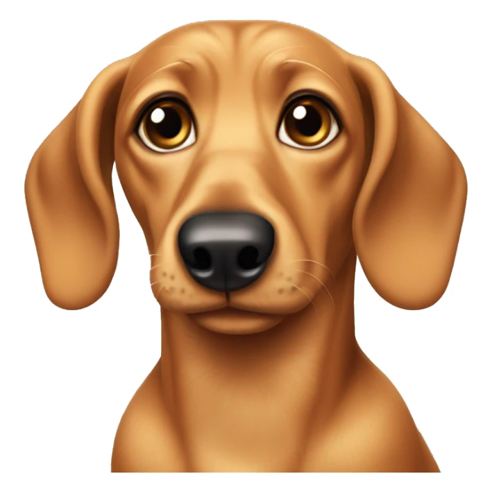 Wiener dog with black eyes name tag Chiara sticker