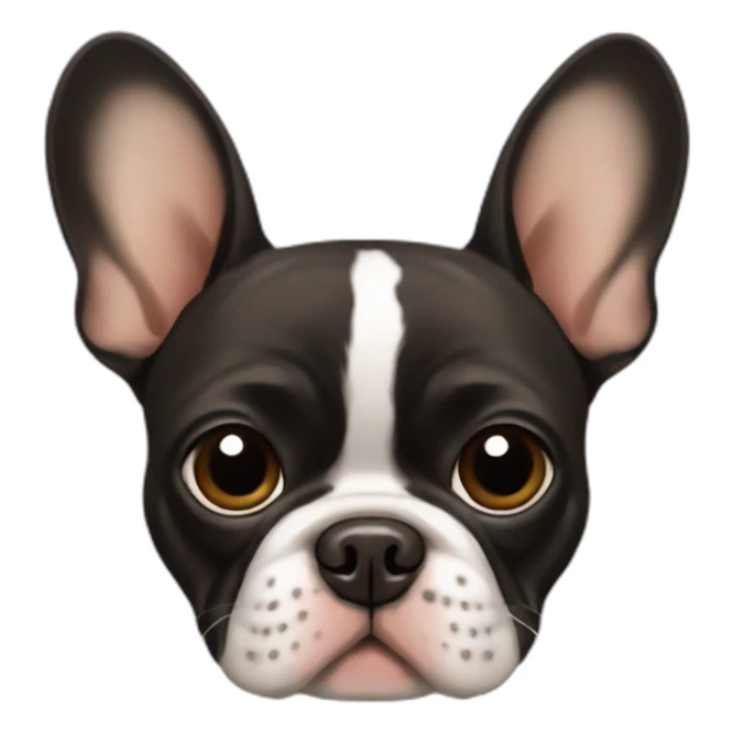 French bulldog black Brown  sticker