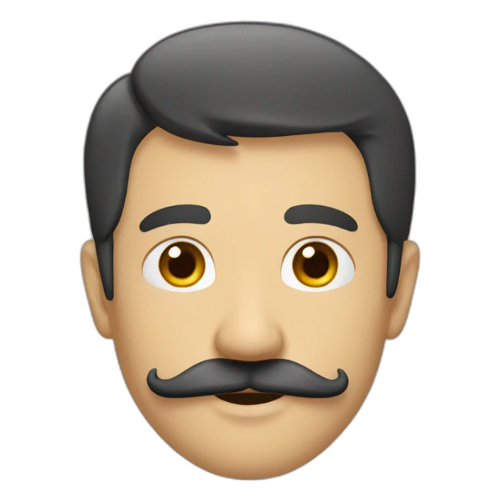 Retraité homme fort moustache sans cheveux sticker