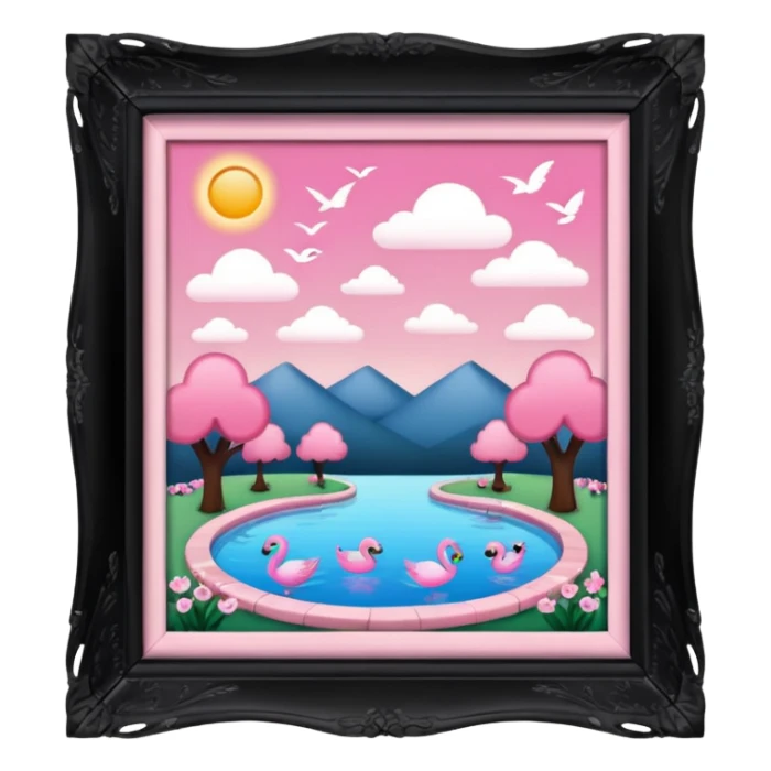 pink girly framed photo picture sticker