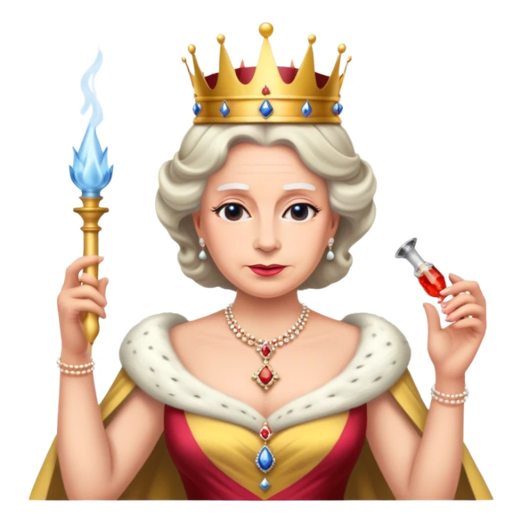 Queen of England hitting a bong  sticker