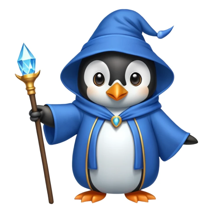 Penguin Wizard sticker