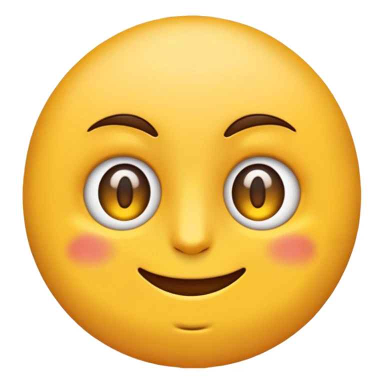 Ein Emoji mit Strich Mund und halb offenen Augen  sticker