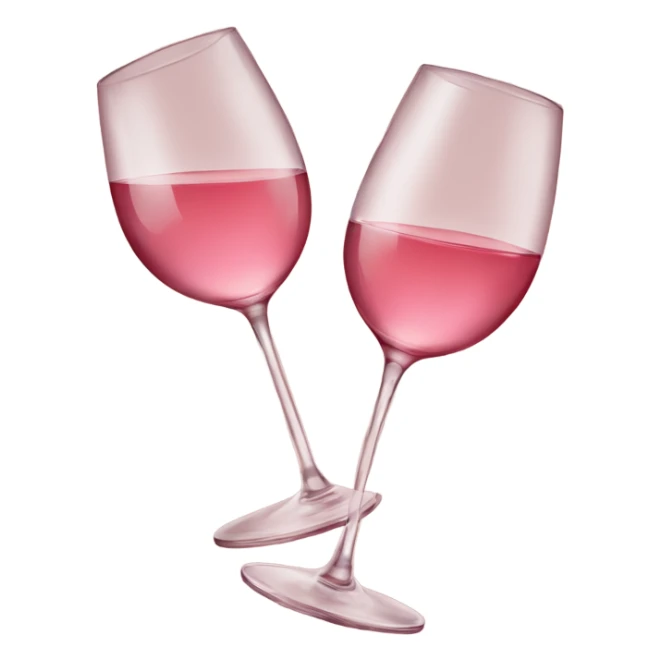 Two glasses of rose wine are clinking sticker