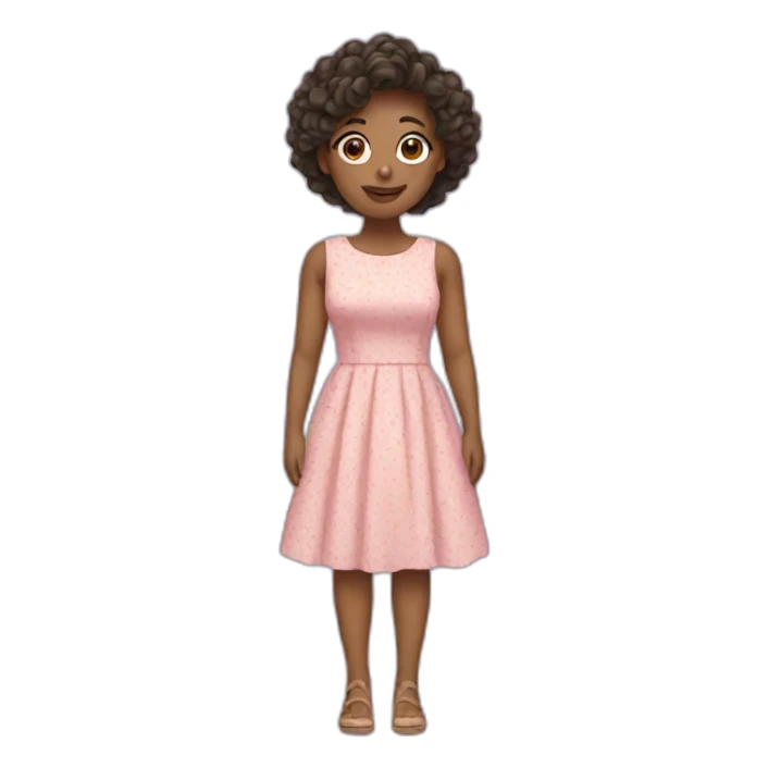 Woman in cute dress sticker