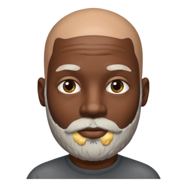African American male bald salt & pepper beard sticker