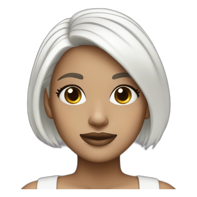 it girl white short hair macbook pro sticker