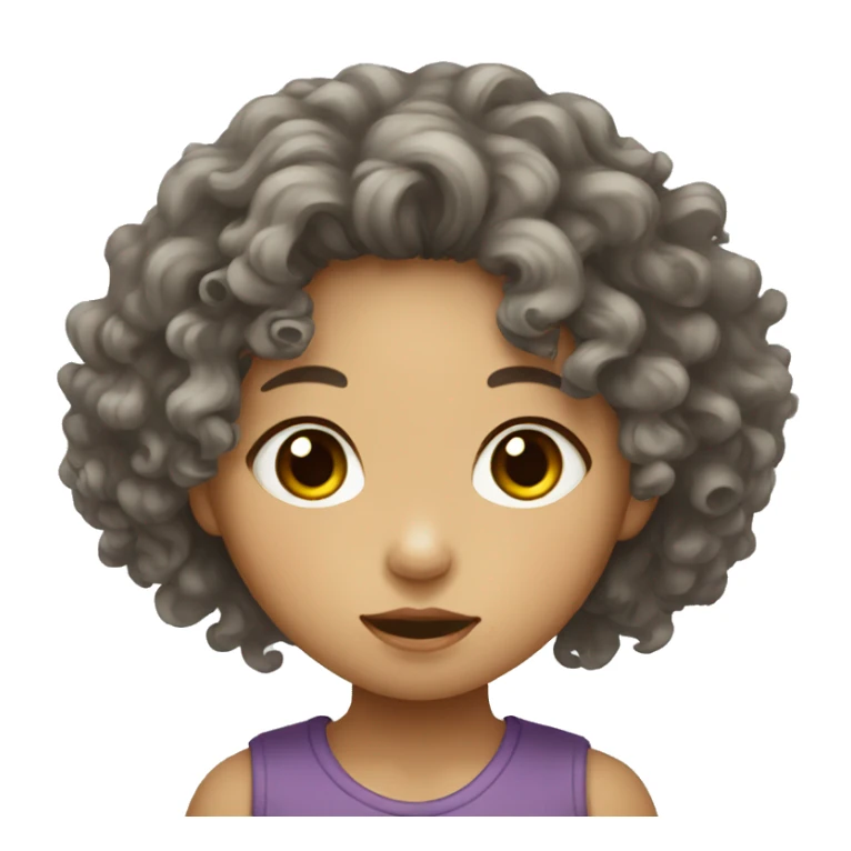 Malnourished Vietnamese girl with curly hair sticker