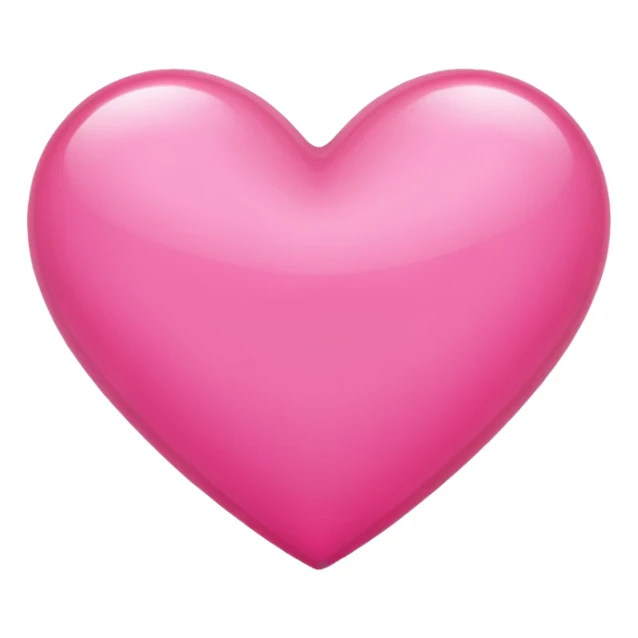  shiny pink  heart, smooth and glossy surface, simple and elegant design, no background. sticker