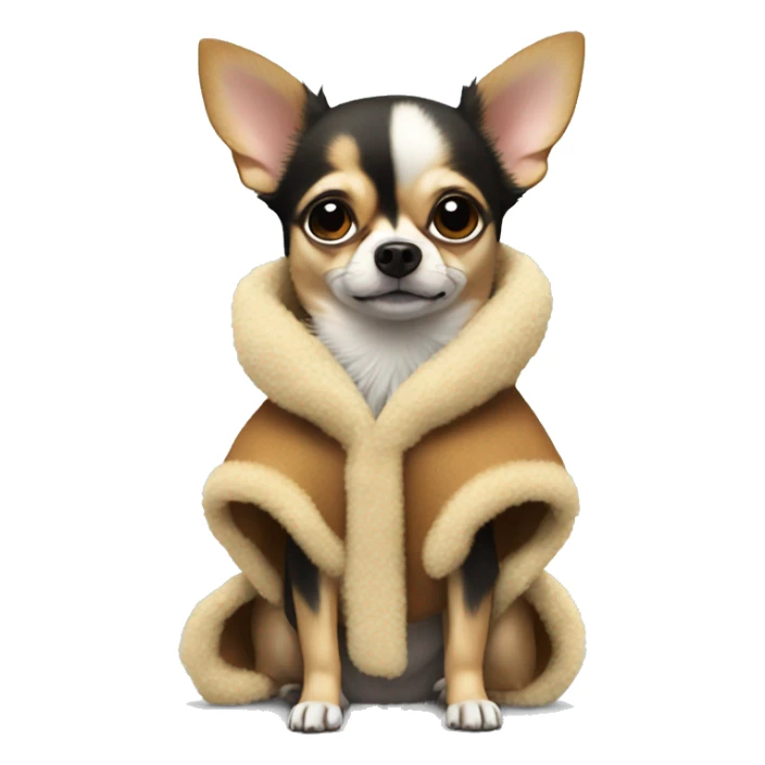 Chihuahua in a fur coat sticker