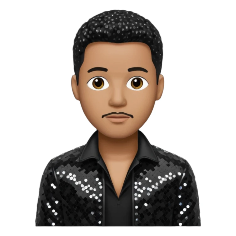 Joe, R&B Singer with black sequin outfit sticker