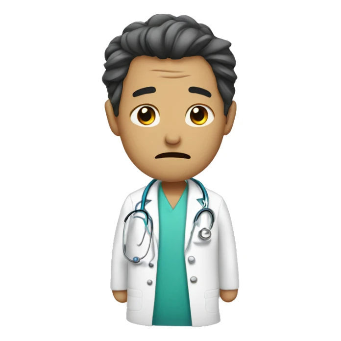 Doctor crying sticker