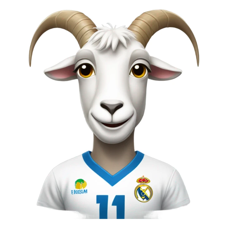 a ronaldo t shirt with a goat wearing the t shirt sticker