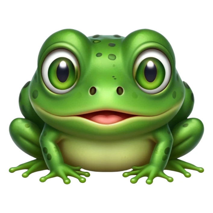 frog pretending to be scary but looking adorable instead sticker