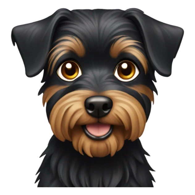 A mainly black dog Yorkshire-terrier/yorky mix sticker