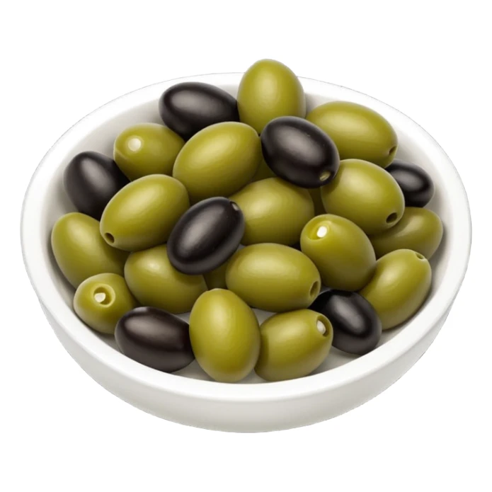black and green olives cut into pieces like a toppings sticker