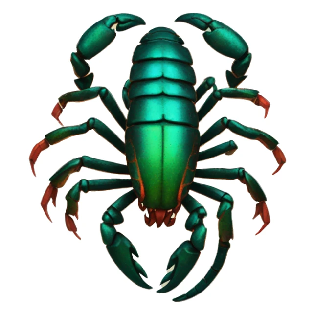 Black red gold green cyan rusty grunge scorpion sticker