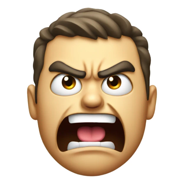 angry face with tongue sticking out  sticker