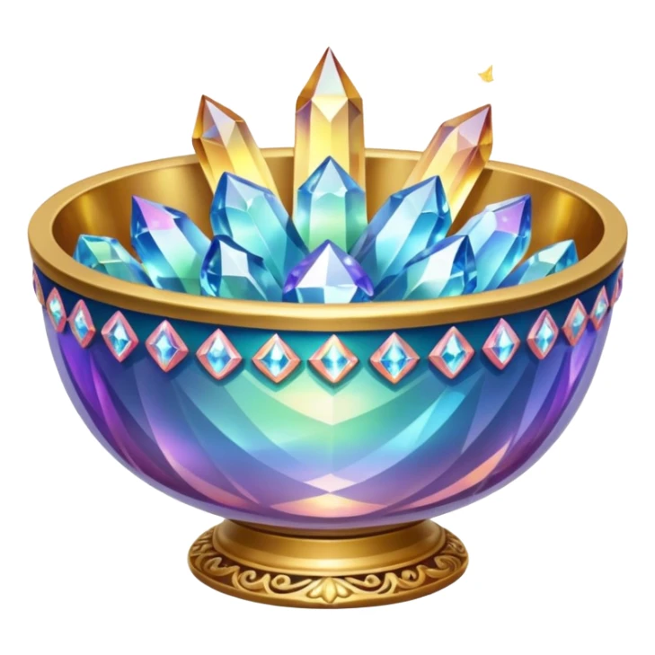 a bowl of blinged crystal sticker