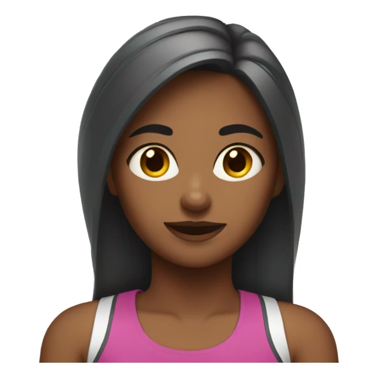 
girl in gym clothes sticker