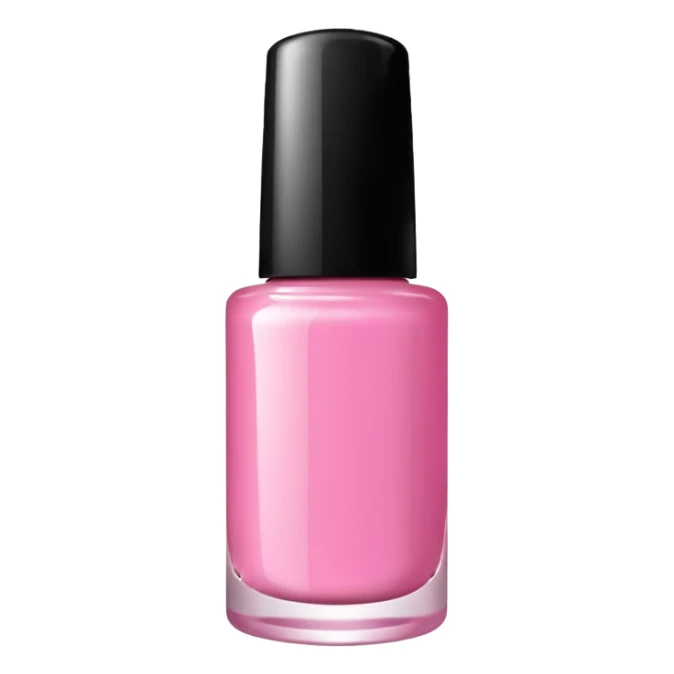 pink nail color bottle sticker