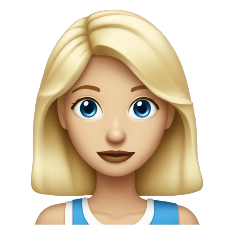 Fille blonde au yeux bleu avec un café à la main  sticker