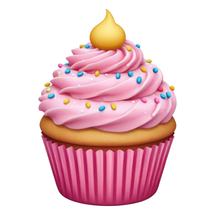 Cupcake with pink icing sticker
