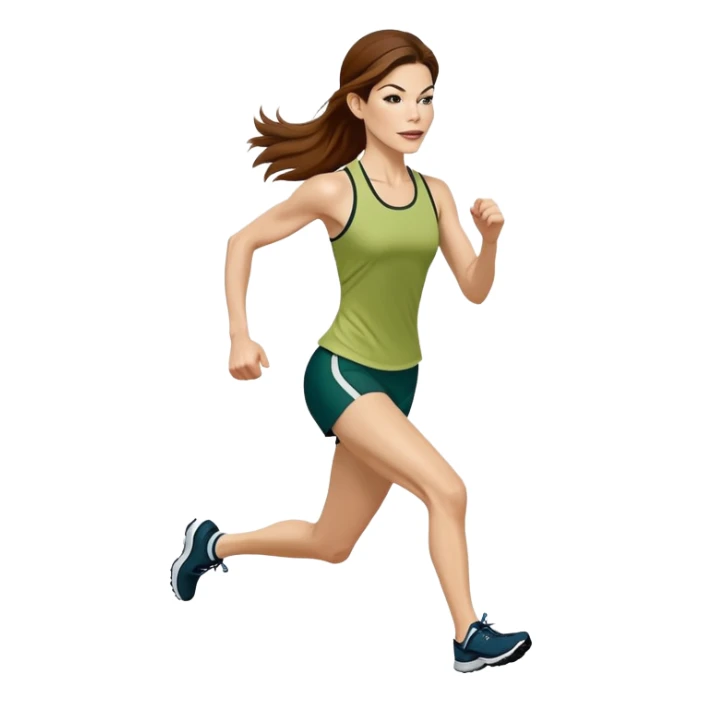 Michelle Monaghan running, female actress with brown hair sticker