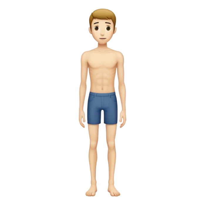 full body very skinny male figure standing sticker