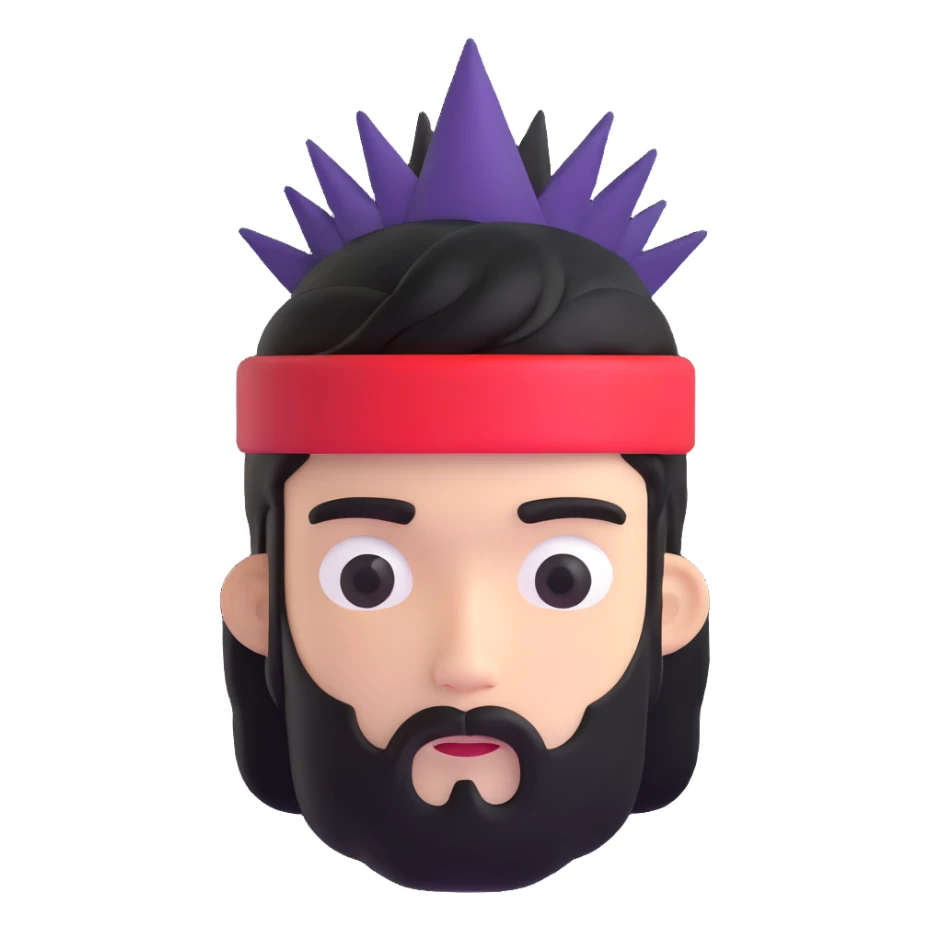 character with only three dark hairs on his head sticker