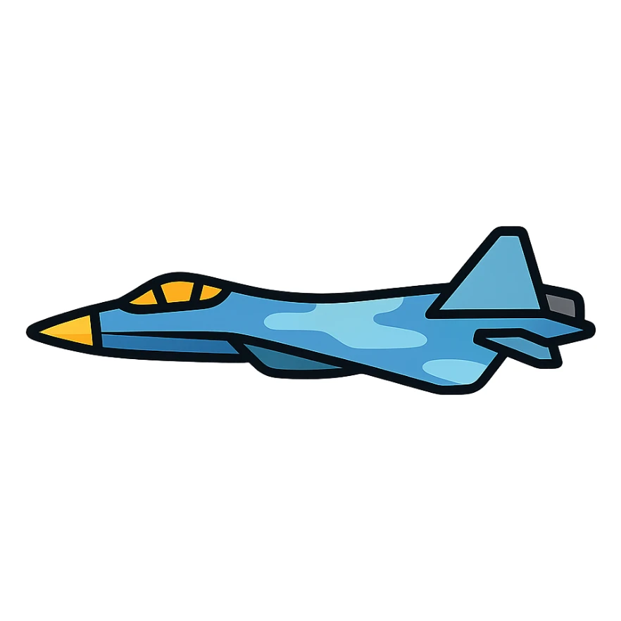 Sukhoi Su-57 stealth jet, side view sticker