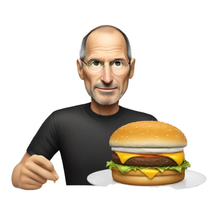 Steve jobs qui mange un burger  sticker