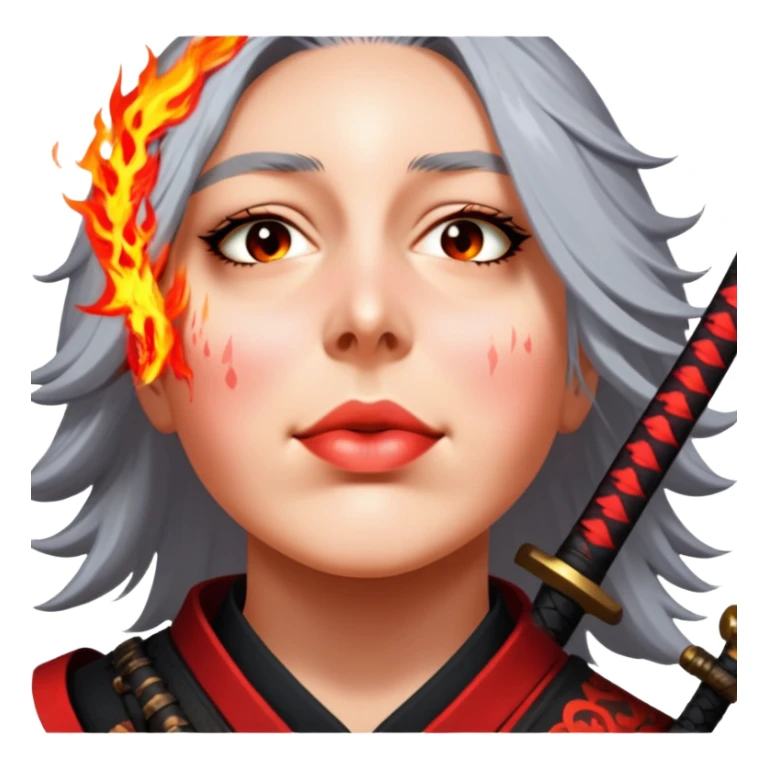 Fire-Wielding Samurai sticker