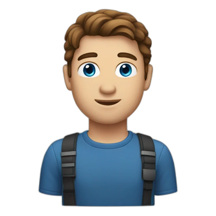 man-with-brown-hair-and-blue-eyes sticker