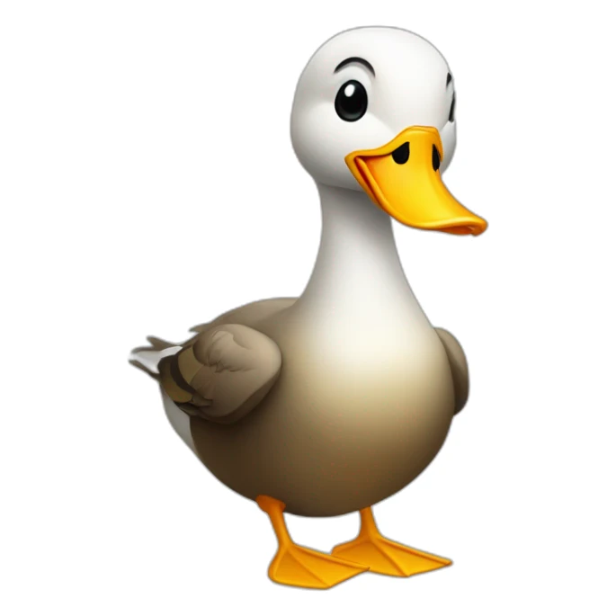 A duck with the face of Avram Andrei Tiberiu sticker