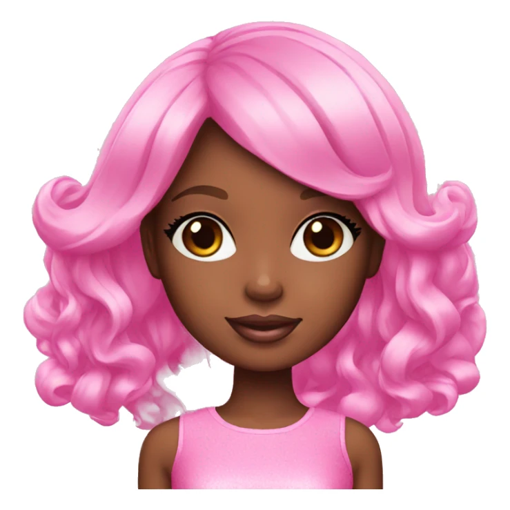 Kawaii black Barbie sticker