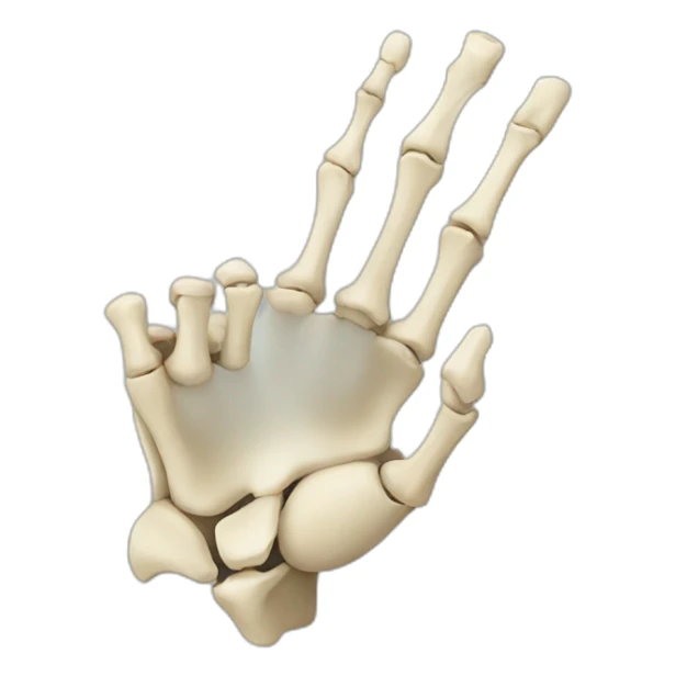 all the Bones of right hand sticker