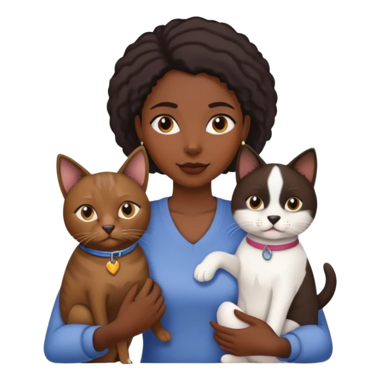 Lesbian BLACK woman holding cat and dog  sticker
