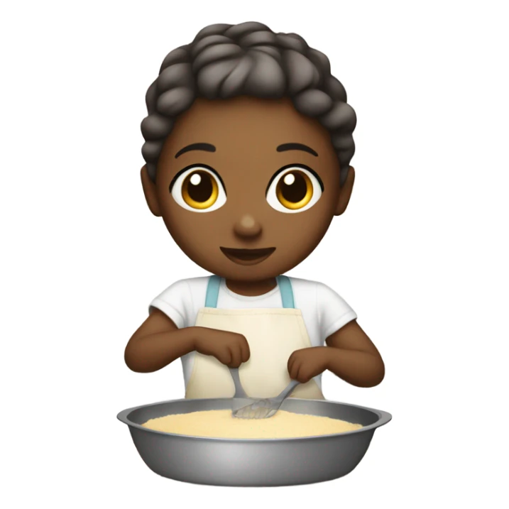 Baby white girl baking  sticker