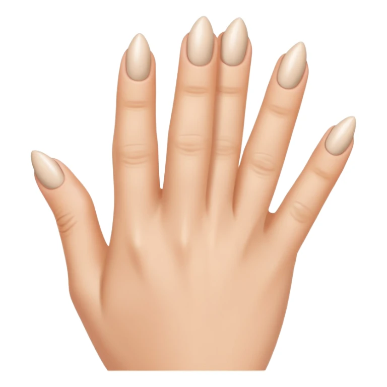 Almond French nail design hand sticker