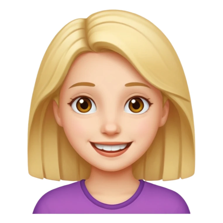 a girl genuinely feeling happy sticker