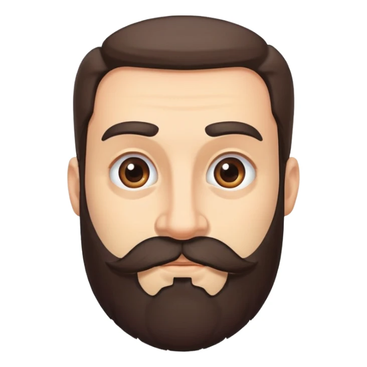 man with thick beard and prominent bushy eyebrows sticker