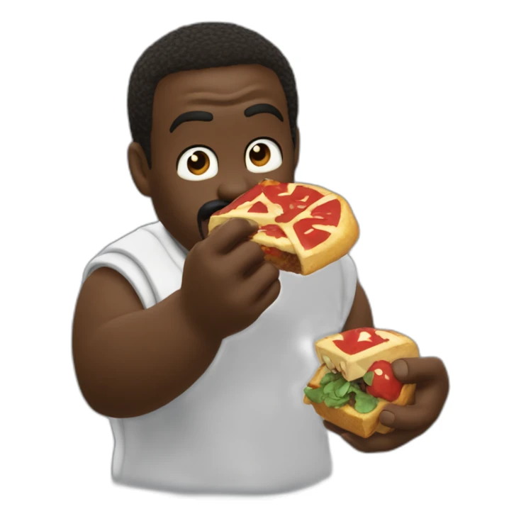 shaquile o’ neal eating mario star powerup sticker