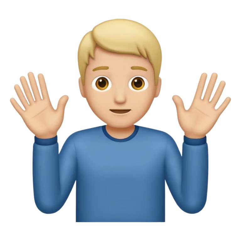 Lap of man empty showing hands to it sticker