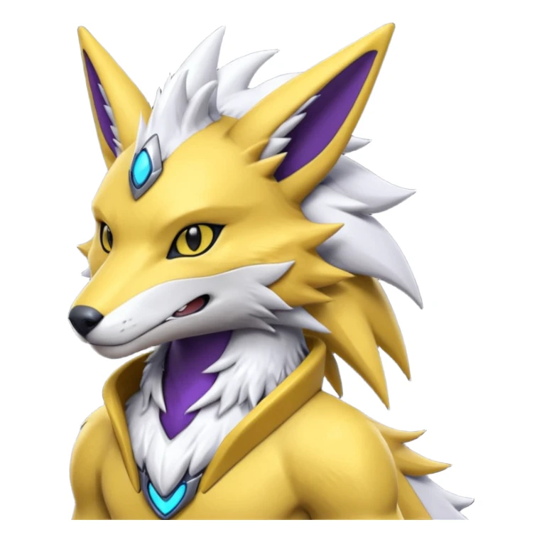 Renamon-Sergal-Lombax-Electrike-hybrid-fusion sticker