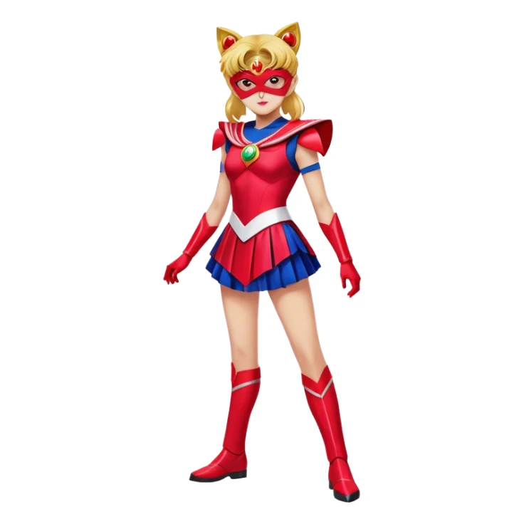 Sailormoon redranger full body mask on sticker