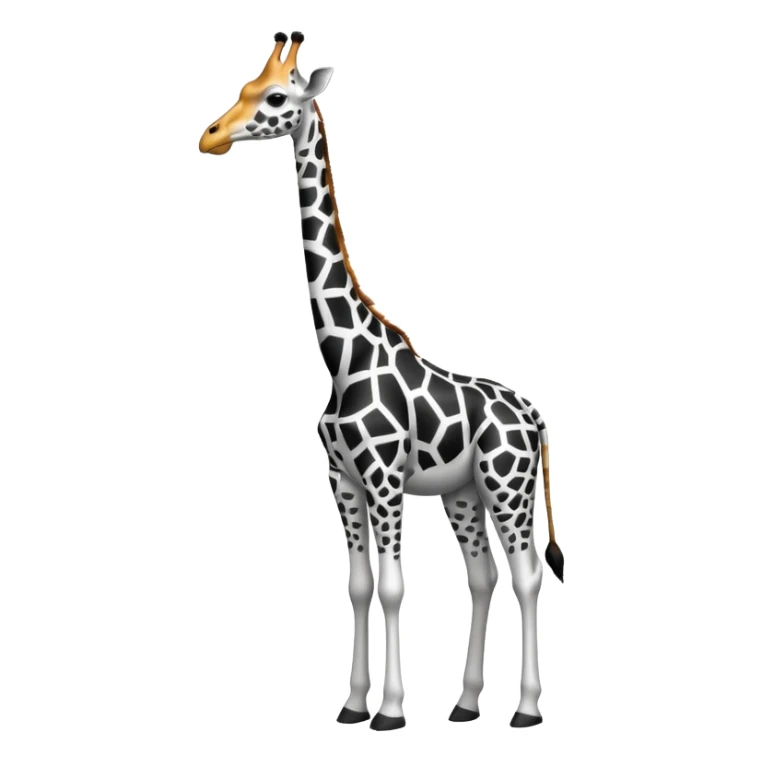 Girafe avec des trait noir et blanc minimaliste et soigné sticker