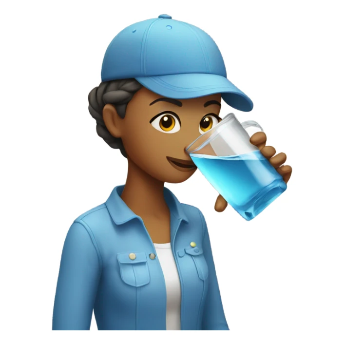 Drink water woman sticker